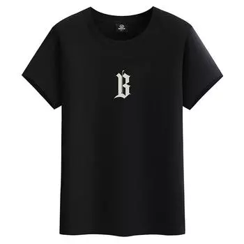 Big B M-6XL Мужская футболка с короткими рукавами из чистого хлопка с круглым вырезом для мальчиков Повседневная футболка M