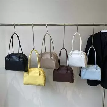 Большая сумка Женская сумка Ретро сумка через плечо Нишевый дизайн Сумка-тоут под мышкой Сумка для чёрный