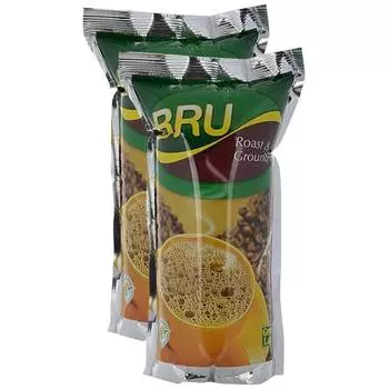 Big Bazaar Combo - Bru Coffee Roast and Hammer (Пополнение), 500г (Упаковка из 2 шт.) Промо-пакет