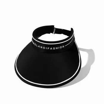 Big Brim UV Protection Couple Visor Cap Outdoor Sports Biking Face-Covering Sun Hat Summer Sun Hat Female UV Black Adjustable