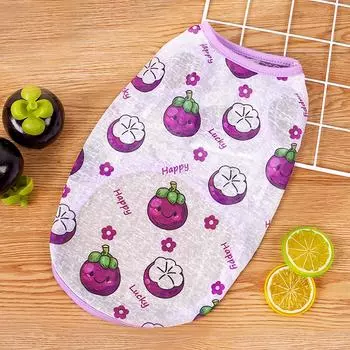 Big Dog Pet Spring Summer Dog Vest Dust Clothing Cat Dog Clothing Cat Supplies Cartoon Teddy Corgi Golden Retriever XS (bust 30cm recommended 1-1.5kg pet)