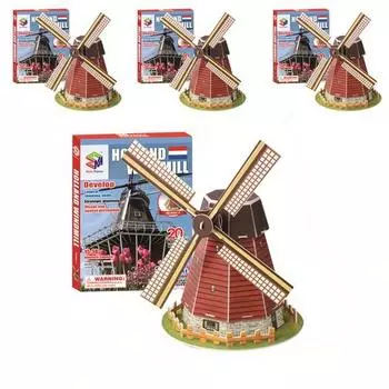 Big Dream Dutch Windmill 3D Трехмерная головоломка 4P Set Korea 3d Puzzle