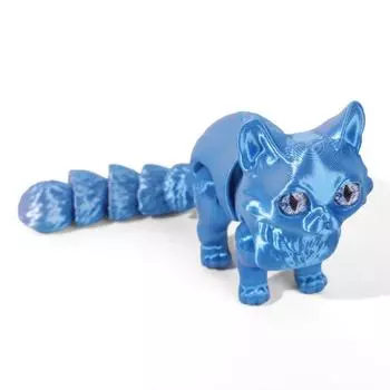 Big Eyes 3D Printed Cat Model Plastic Material Cute Cat Figure Articulated Cats Doll Home Decor style L