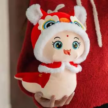 Big Eyes Snake Year Plush Toy The God of Wealth Lucky Snake Doll Girls Toys 21cm красный