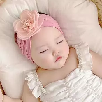 Большая повязка на голову с цветком для малышей, мягкая нейлоновая эластичная повязка для волос для девочек, широкие повязки для волос для детей, головные уборы, аксессуары для волос для девочек