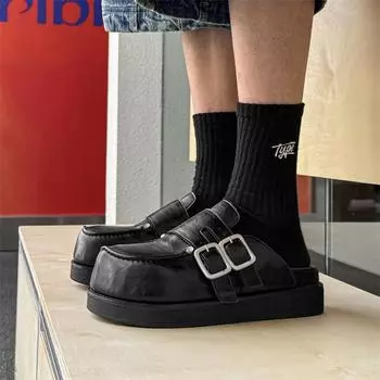 Big head heightening Derby shoes sandals thick-soled Bocken bag head half-drag couple slippers 20521-10521-J 36