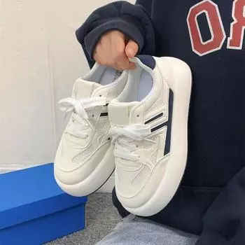 Big Head Shoes Women s Spring and Summer New Good-looking Versatile Casual White Shoes Feel Canvas Shoes 35 синий