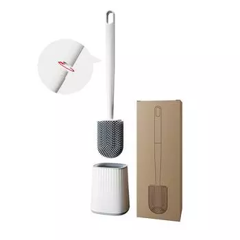 Big Head Soft Glue Toilet Brush Household Removable Rod Toilet Brush Cleaning Brush No Punching Wall Toilet Brush Wholesale