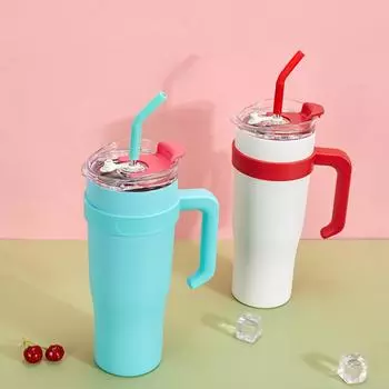 Big MAC 40oz Большая емкость Нержавеющая сталь Ручка Чашка Автомобильная Чашка Портативная Кофейная Чашка Уличная Термос Чашка Ice Bully Чашка 1500ml or 40oz синий