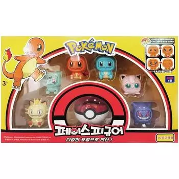[Big Master] Капсула для лица Pokemon, фигурка 6, набор B [Оплодотворенная покемонами корейская версия!!], Pokemon Face of Capsule Рисунок 6 Набор B корейская игрушка