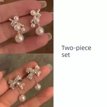 Big Pearl Ear Studs Women Earrings Niche Design High Sense 2023 New Western Style Light Luxury Internet Celebrity Earrings Stud earring Fancy Fall and winter