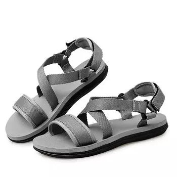 Big Size 39-47 Summer Lithe Personality Sandals for Men Casual Fashion Boy Shoes Cool Anti-slip Designer Masculino Beach Shoes 39 чёрный