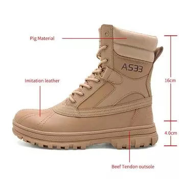 Big Size 39-48 Luxus Outdoor Hard-Wearing Men s Shoes Masculino Sneakers Hiking Boy Train Tactical Martin Boots Free Shipping 39 чёрный