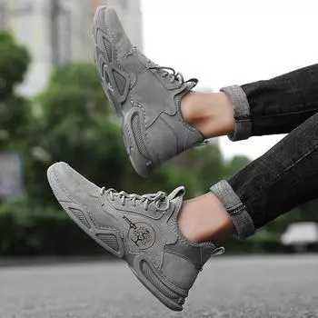 Big Size Men s Shoes Genuine Leather Men Casual Shoes Fashion Breathable Outdoor Shoes Men Lace-Up Flats Comfortable Moccasins 38