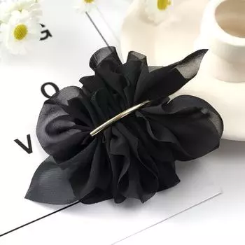 Big Spring Hair Claw Clips Women Metal Chiffon Flowers Ponytail Holder Hairpin Barrettes Fashion Girls Hair Accessories Hairgrip