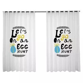 Big White Bear Star Cartoon Children s Boy Room Curtain Boy Bay Window Bedroom Living Room Thin Curtain New Model Pattern W55 X H120cm X 2&HOOK