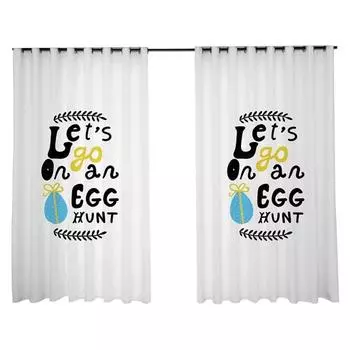 Big White Bear Star Cartoon Children s Boy Room Curtain Boy Bay Window Bedroom Living Room Thin Curtain New Model Pattern W55 X H120cm X 2&HOOK