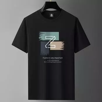 Big Z M-6XL Мужская футболка с короткими рукавами из чистого хлопка с круглым вырезом для мальчиков Повседневная футболка M