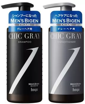 Bigen CHIC GRAY уход за седыми чистыми серыми Chic Gray Шампунь 300 мл Кондиционер 300 г эксклюзивный [Набор продуктов] Мужской шампунь/кондиционер [Волосы волосы/Для