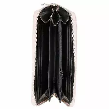 BiggDesign Bicycle Patterned Wallet, Pink Color, PU Leather, Zippered, 4 Compartments for Cards Women s Wallet