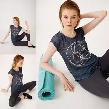BiggDesign BiggYoga Namaste Антрацитовая футболка