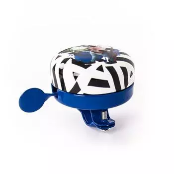 Biggdesign Bike Bell, Bicycle Bell, Loud Crisp Clear Sound , Compatible With Handlebars Between 19-22 Mm, 75 Db Sound Level, 5 Cm, White Blue