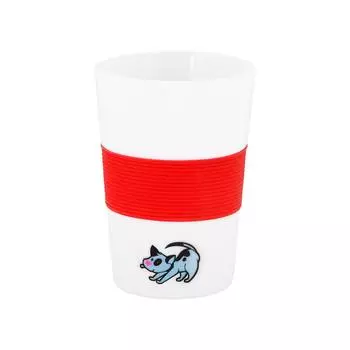 Biggdesign Dogs Seramik Mug Silikon Bantli Kirmizi