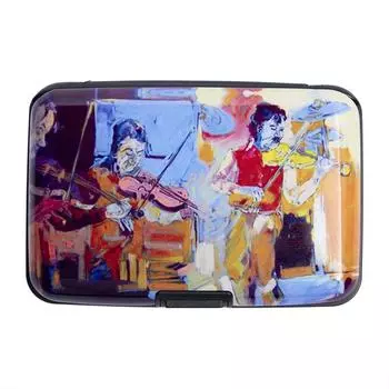 Biggdesign Metal Lid Card Holder, 6 Different Sections, Full Metal Body, Security Lock