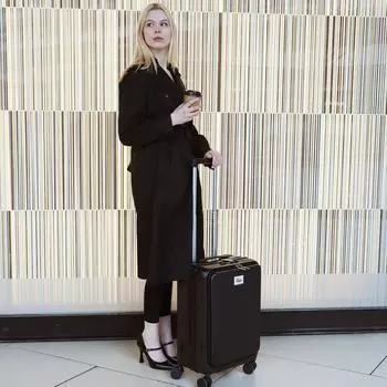 Biggdesign Moods Up Чемодан для ручной клади, подстаканник и USB-порт, вращающиеся колеса на 360° с телескопической ручкой, 50,8 см, 20 дюймов