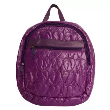 Biggfashion Backpack, Polyester Fabric, functional, School Bag, Adjustable Shoulder, Zipped, Purple ,35 cm,3 must divide