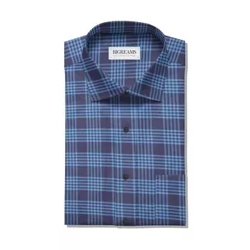 BIGREAMS Непрошитая, окрашенная в пряже хлопковая ткань темно-синего цвета индиго в клетку для мужской рубашки (58 дюймов Ширина ) Продается по метрам 1 Meter Fabric темно-синий