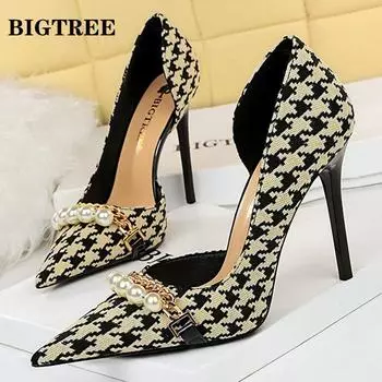 BIGTREE SHOES Женские туфли на высоком каблуке для деловой свадьбы, банкета и вечеринки