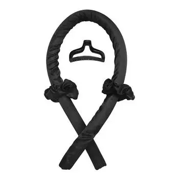 Бигуди для волос Без нагрева Палочка для завивки Повязка на голову Без нагрева Шелковые локоны Лента для сна Мягкая повязка на голову Ленивые бигуди для волос Инструменты для укладки волос чёрный