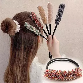 Бигуди для волос с головкой в виде хрустального шара — универсальный аксессуар для плетения волос для создания пушистых бутонов