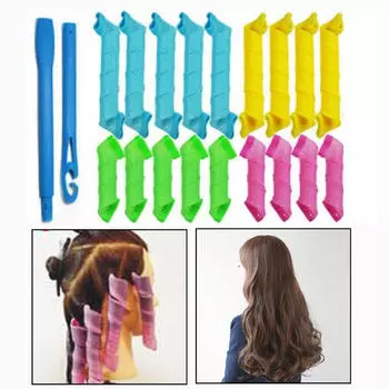 Бигуди для волос Twist Spiral Circle Curlformer Magic Rollers Инструменты для укладки 18 шт.