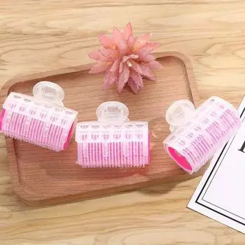 Бигуди для завивки волос, бигуди, пластиковые самоклеящиеся щипцы для завивки волос, парикмахерский инструмент, инструмент для укладки волос для девочек розовый