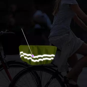Bike Basket Rain Cover Waterproof Reflective Strip for Mountain Road Bikes