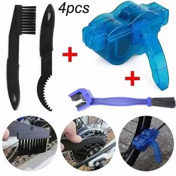 Bike Cleaning Kit Cycling Chain Cleaner Scrubber Brushes Mountain Bike Wash Tool Set Repair Tools Accessories