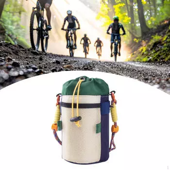 Сумка-держатель для велосипеда, сумка для руля велосипеда, многоцелевая симпатичная бутылка для воды зелёный