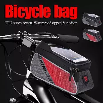 Bike Front Frame Bag Waterproof EVA TPU Bike Bag Cellphone Below 6.5Inch чёрный
