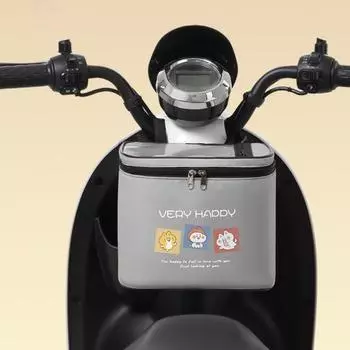 Bike Head Bag Waterproof Design Large Capacity Front Hanger Bag Easy Installation Cartoon чёрный