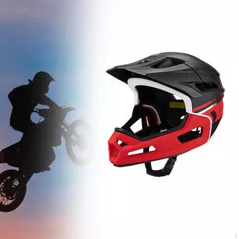 Велосипедный шлем с полным лицом для езды на велосипеде со съемной подушкой для мужчин и женщин Titanium Black