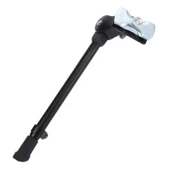 Подножка для велосипеда, регулируемая, алюминиевый сплав, центральное крепление, подножка для шоссейного велосипеда 24–27 дюймов чёрный