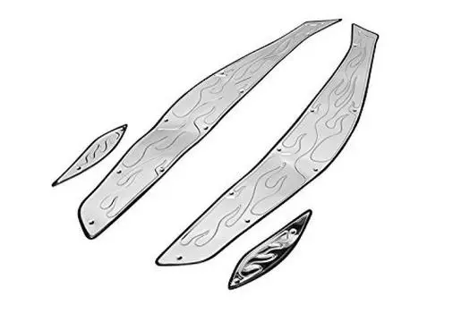 Bike Parts Center Majesty SG03J подножка из нержавеющей стали Fire Pattern левая и правая комплект 303099 250/C