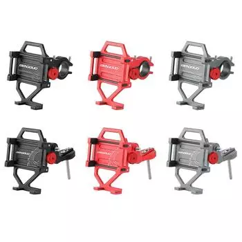 Bike Phone Holder Aluminum Alloy Bicycle Phone Mount Adjustable Mobile Phone Holder Fit for Most Smartphones for MTB Road E-Bike Handlebar model чёрный