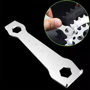 Bike Repair Tool Nut Bolt Wrench Chainwheel Peg Spanner Bicycle Spanner Chainring Bolt Spanner серебряный