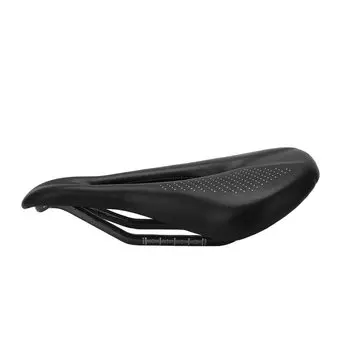 Bike Saddle Hollow Comfortable Ventilated Carbon Fiber Leather Bicycle Seat Cushion for MTB Road Bike Black