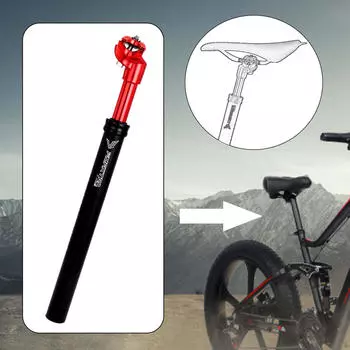 Bike Suspension Seat Post Adjustable 13.78inch Accessory Shock Absorber Damper Replacement for 27.2mm red
