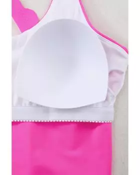 Бикини Azura Exchange Criss Cross с высокой талией S ярко-розовый