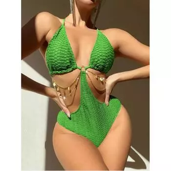 Бикини с высокой талией, женский купальник с эффектом пуш-ап, сетчатый комплект бикини, пляжный купальник, купальные костюмы L